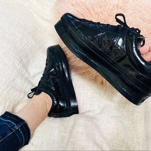 Converse patent platform sneakers Sz 7 black